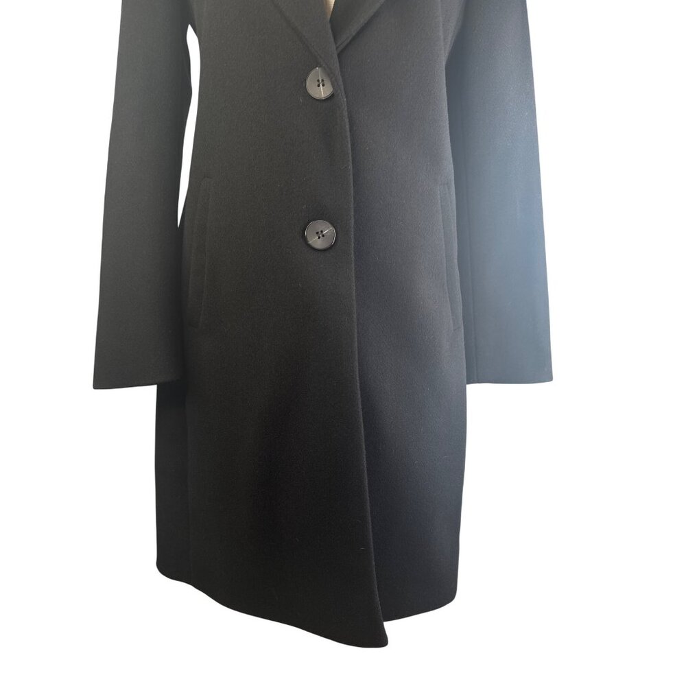 ZARA Womens Small Black Coat Long Length 2 Button NWOT - Picture 6 of 14